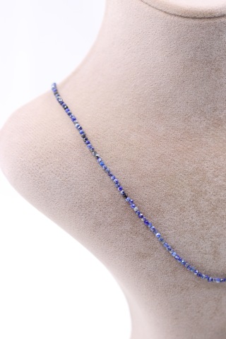 Lapis Lazuli Taşı Doğal Taş Kolye Bileklik Seti Fasetli Kesim 2-3 Mm Lacivert