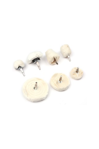 Geeroyoo 6.35mm Pamuklu Yün Cila Tekerlek Seti, 7 Parça - Hızlı Ve Etkili Parlatma