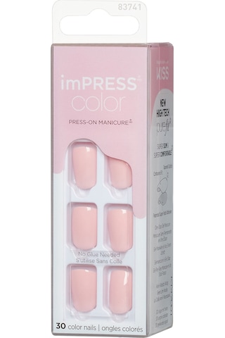 İmpress Color Kendinden Yapışkanlı Takma Tırnak Kısa Parlak Açık Pembe
