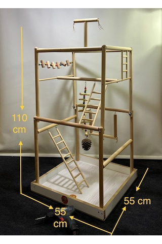 Paks Pet Büyük Boy Papağan Oyun Alanı 55 x 55 x 110 CM