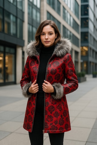 Hmo Store Rose Luxry Premium Hakiki Deri Ceket Kırmızı