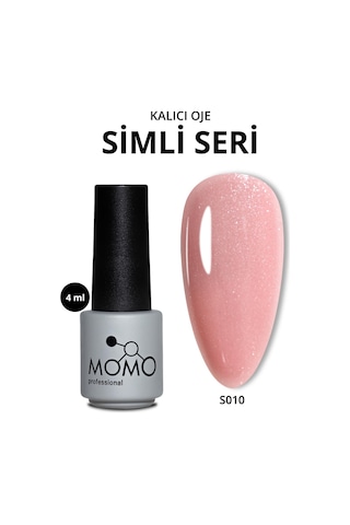 Momo Professional Kalıcı Oje S010 Simli Ten Pembesi 4 Ml