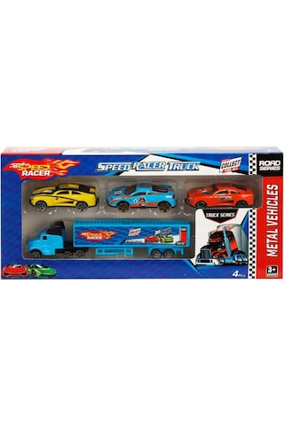Toysan 3'lü Metal Arabalı Mini Tır Seti Toy-40 Çok Renkli