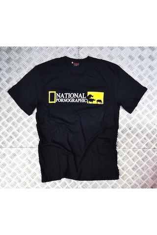 Natıonal Pornographıc Baskılı T-shirt SIYAH Siyah