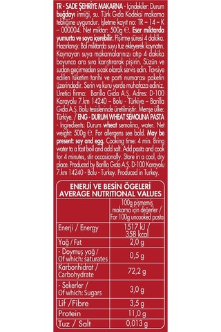 Filiz Tel Şehriye 4 x 500 G