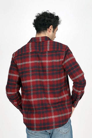 Lee Cooper Alvert Erkek Dokuma U.kol Gömlek Bordo-lacivert-20090-bordo-lacivert Ekose Bordo - Lacivert