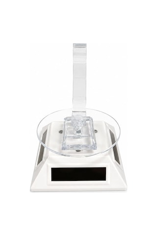 Schulzz Pille Çalışan Ve Solar Panelli Saat İçin Led Işıklı 360 Dönen Stand Dönen Tabla
