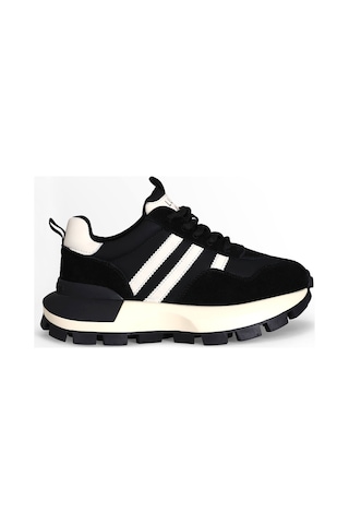 Lufian 122230053 Tatum Kadın Hakiki Deri Klasik Sneaker Siyah Siyah