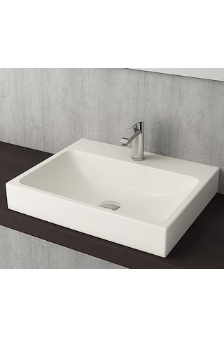 Bocchi Scala Tezgah Üstü Lavabo 60 CM Parlak Beyaz 1077-001-0126