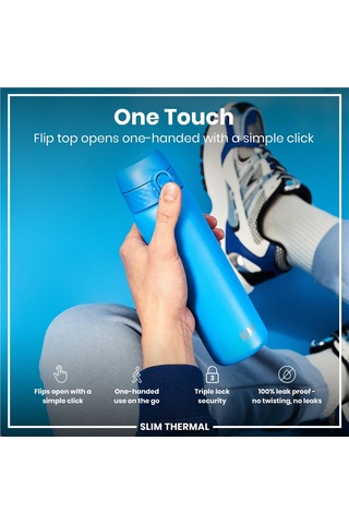 Ion8 - İnce Su Termosu - Mavi - 500 Ml - Sızdırmaz