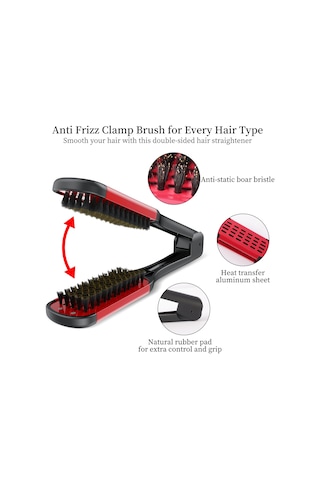 Moveevo Katlanabilir Şekillendirici Tarak V Şeklinde Domuz Favorileri Düz Saç Tarağı