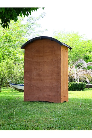 Mandu Ahşap Bahçe Depolama Dolabı (Radius Çatılı) 790 L