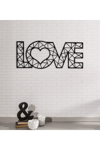 Love Figürlü Metal Duvar Objesi
