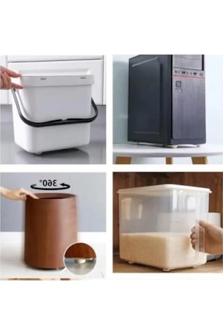 Mini Yapışkanlı Eşya Kaydırma Aparatı - 4'lü Set Açık Gri