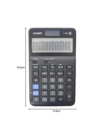Casio J-120f 12 Hane Masa Üstü Hesap Makinesi Genel
