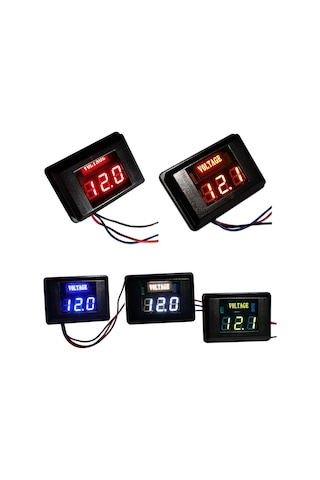 Butu Des-2 Araç Akü Gerilim Ölçer Dc Led Dijital Ekran 12 V Motosiklet Rv Yat Gerilim Ölçer Dedektörü Yeşil