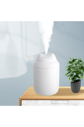 Dianziye Kedi Desenli Mini Nemlendirici - Usb Taşınabilir 220ml Ultrasonik Buhar Atomizer 7 Renk Led Işıklı Sessiz Oda Araç Ev Kullanıma Uygun