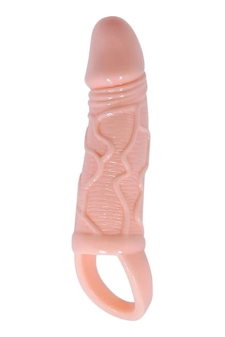 Morgece 3 Cm Dolgulu Titreşimli Damarlı Penis Kılıfı