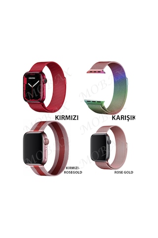 Apple Uyumlu  Watch 42/44/45/46/49mm Kordon Milano Loop Metal Kordon 2/3/4/5/6/se/7/8/9/10/ultra
