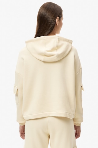Lacoste Womens Relaxed Fit Sweatshirt Kapüşonlu Pamuklu Rahat Kesim Kadın Sweatshirt Krem