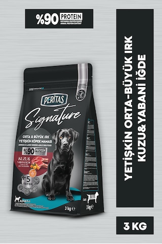 Peritas Signature Kuzulu Orta ve Büyük Irk Yetişkin Köpek Maması 3 KG