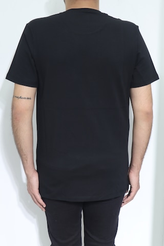 Dmctekstil Santa Erkek Düz Spor Kesim Rahat Kalıp Bisiklet Yaka Cepsiz T-shirt Siyah