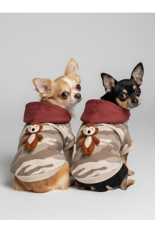 Safari Friends Kapüşonlu Köpek Sweatshirt Küçük Irklar