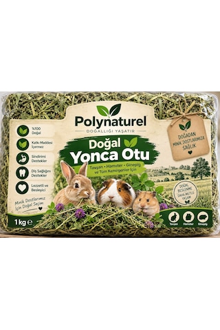 Polynaturel Doğal Yonca Otu 1500 Gr Tavşan, Hamster, Guinea Pig Ve Kemirgenler İçin Kuru Yonca Yem