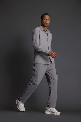 Defacto Defactofit Standart Fit Kargo Cepli Standart Paça Dokuma Sporcu Jogger F2308ax25wngr67 Gri
