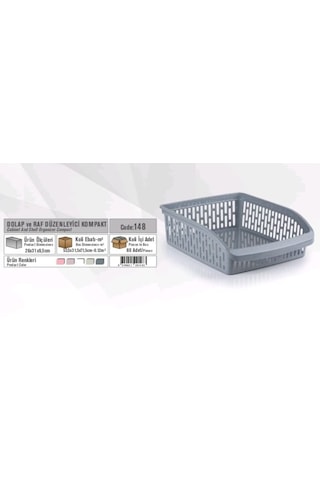 Dolap Ve Raf Düzenleyici Kompakt Cabinet And Shelf Organizer Compact Gri