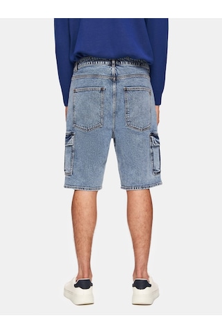 Ltb Marıno Short Orta Bel Rahat Kesim Açık Mavi Jean Bermuda Açık Mavi L