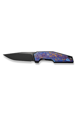 We Knife Oao One And Only Black Titanium Integral Handle With Timascus Inlay Black Stonewashed Bevels Black Brushed Flats Cpm 20cv Blade Kamp Çakı Çok Renkli