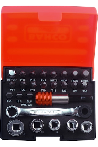 Bahco 2058/s26 Mini Lokma Ve Bits Uc Takımı 26 Parça