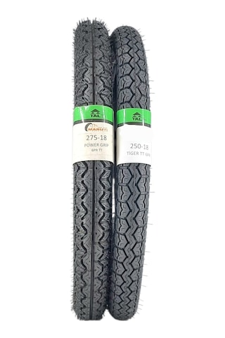 Lastik Takımı 275-18 Power Ve 250-18 Tiger Tt Tubetype - İç Lastikli Tip - Onmx