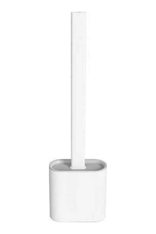 Yaozixa Silikon Tuvalet Fırçası Tuvalet Fırçası Tutucu Yaratıcı Temizleme Fırçası Seti Beyaz