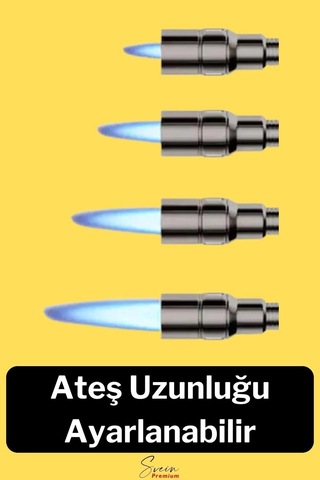 Ayaklı Premium Doldurulabilir Depolu Vantuzlu 1300 Derece Torch Kamp Mangal Piknik Pürmüz Çakmak Çok Renkli