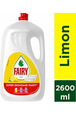 Fairy Limonlu Sıvı Bulaşık Deterjanı 6 x 2600 ML