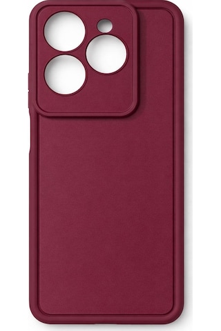 İnfinix Hot40 Ve İnfinix Hot40pro Ve Spark20pro Uyumlu Kamera Çıkıntılı Mat Silikon Telefon Kılıfı Bordo