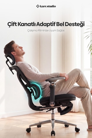 Braga Ergonomik Çalışma Koltuğu - Siyah