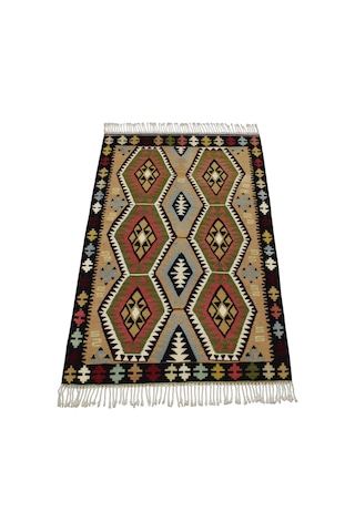Kilim Antik El Dokuma Lüks Kula İzmir Yün Kilimi 0146 - Yeni - Çok Renkli