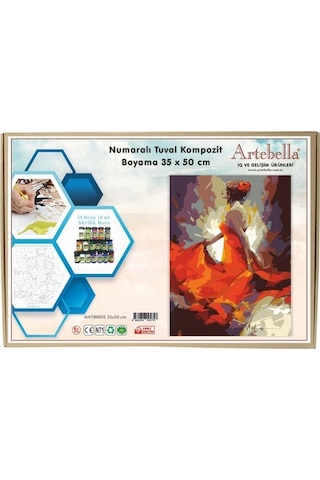 Artebella Numaralı Tuval Kompozit Boyama Antb0005 "Dansçı"35X50 C