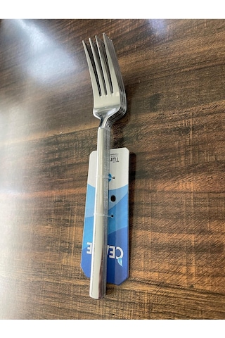 Enashop Paslanmaz Çelik Yemek Çatalı Seti 12 Adet Klasik Düz Model Inox