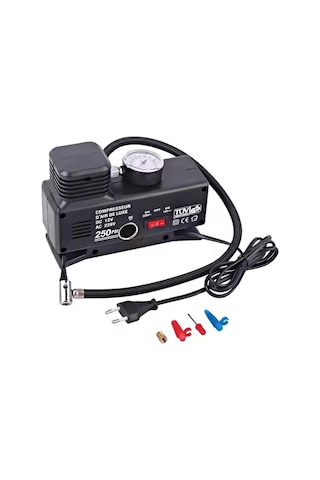 220 Volt-12 Volt 250 Psi Kompresör Lastik Hava Şişirme Oto Pompası Fişli Ve Çakmaklı Yage-843 5545