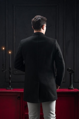 Advante Slimfit Kırlangıç Yaka Düğme Kapamalı Erkek Kaşe Kaban 001