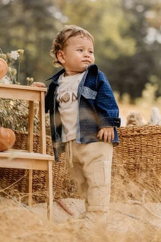 Miniğimin Cicileri Minigimin Cicileri Lion Nakışlı Denim Ceket 3'lü Erkek Bebek ... Mavi