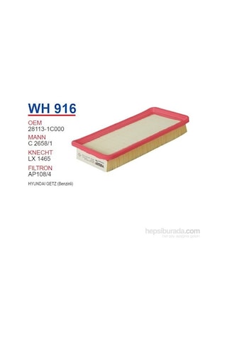 Wunder Hyundaı Getz Hava Filtresi Oemno:28113 1c000 Wunder Hyundaı Getz Hava Filtresi Oemno:28113 1c000