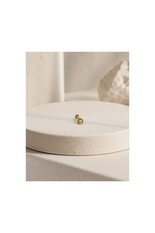 14 Ayar Altın Gökkuşağı Model Taş Detaylı Tragus Piercing Küpe Diğer