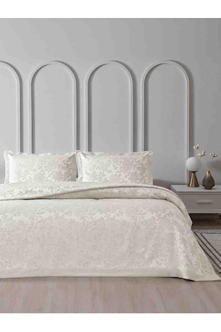 Yatak Örtüsü Seti Jakarlı Estela Krem