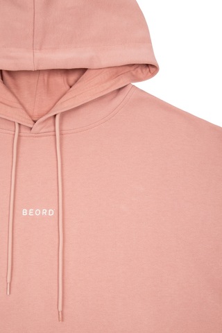 Beord Pembe %100 Pamuk Kapüşonlu Sweatshirt Bhd1-145