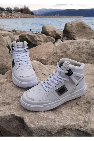 Dunlop 2238-2243 Beyaz, Fuspetli Ortapedik Boğazlı Basket Spor Ayakkabı AYKSAYAK-000499